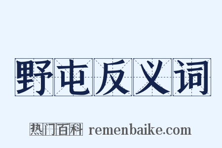 野屯反义词是什么意思的图片